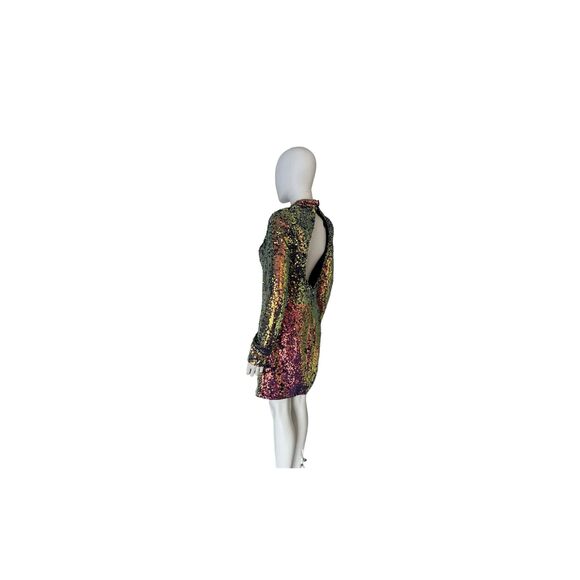 NWT Jovani Sequin Open Back Long Sleeve Dress size 10 - Picture 5 of 9